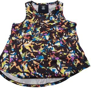 Tek Gear Womens XXL Workout Tank Top Abstract Animal Print Mesh Back 139087